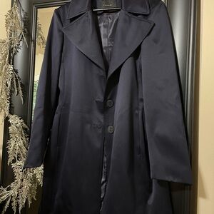 Tahari Midnight Blue Trench Coat